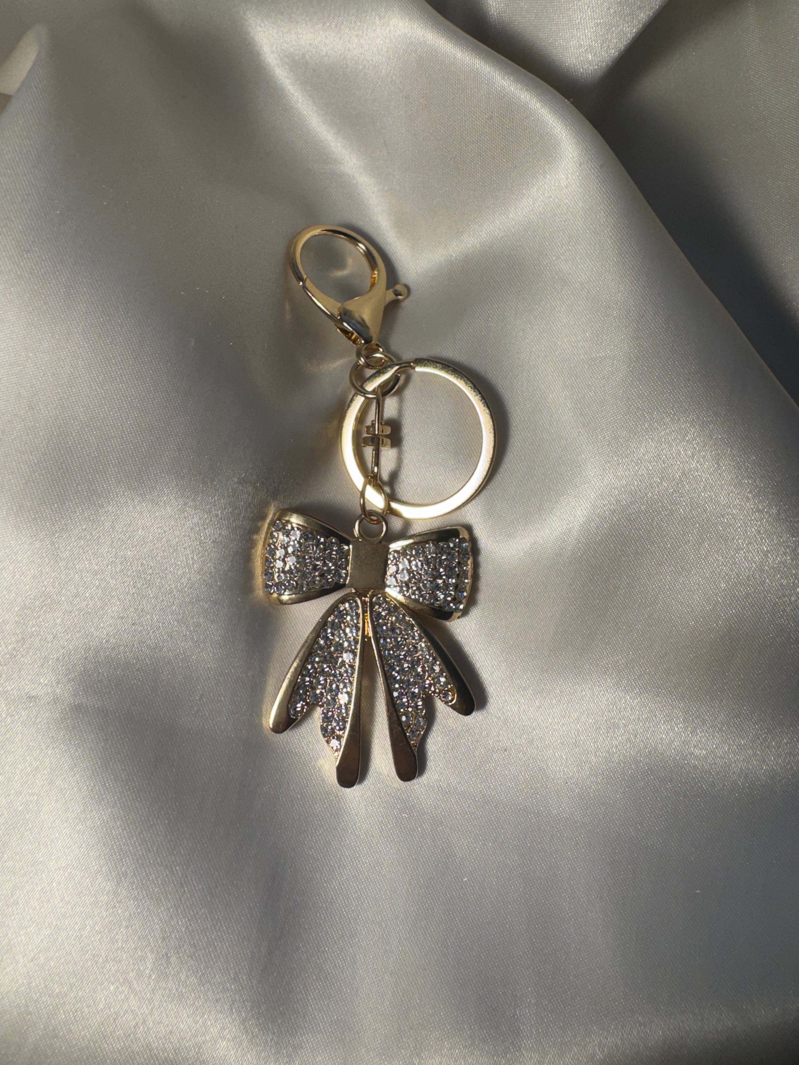 Gold Bow Keychain